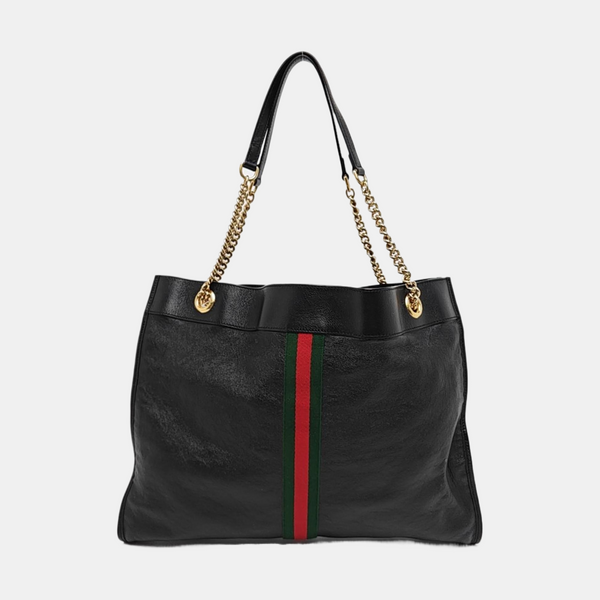 Authenticated pre-owned Rajah Large Calfskin Black - Shoulder Bag at Looply