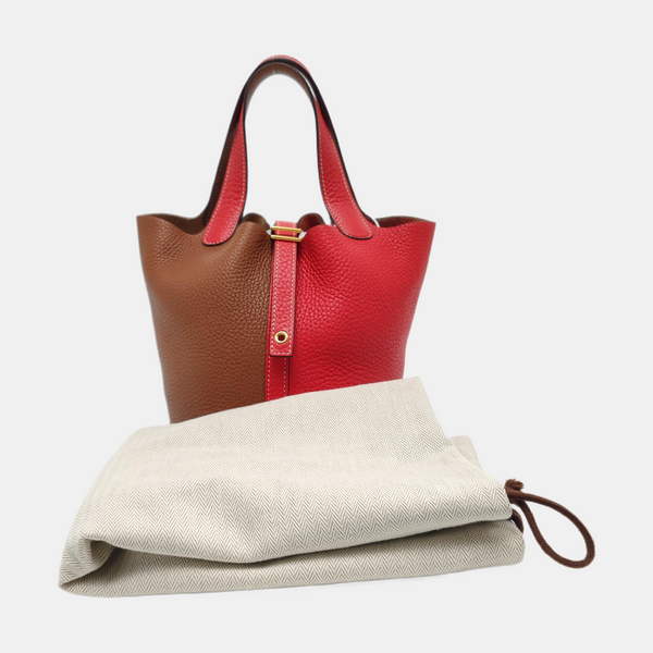 Authenticated pre-owned Picotin Lock 18 Clemence Multicolor - Top Handle Bag at Looply
