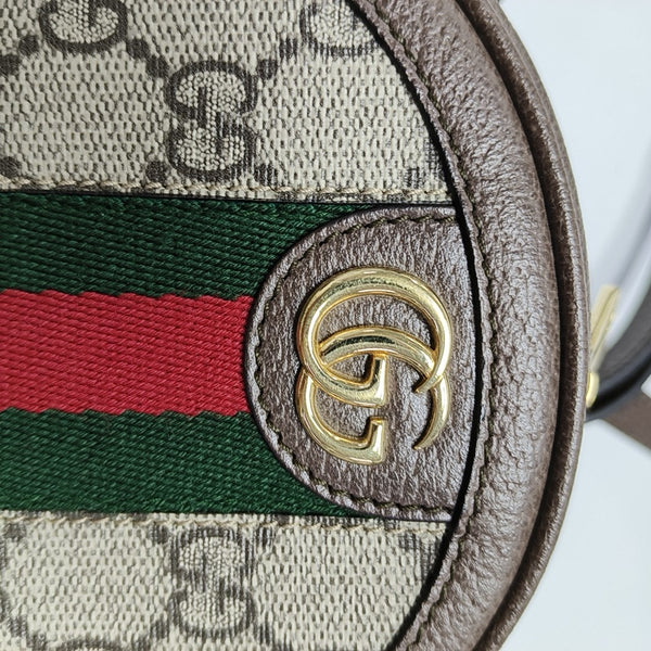 Authenticated pre-owned Ophidia Small Monogram Coated Canvas Beige - Backpack at Looply
