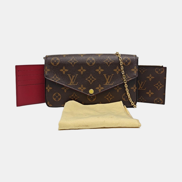 Authenticated pre-owned Félicie Monogram Coated Canvas Brown - Crossbody Bag at Looply