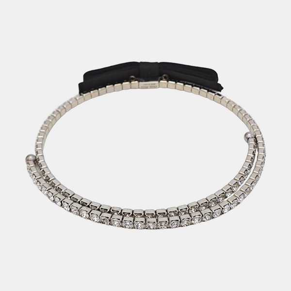 Authenticated pre-owned Synthetic Crystal Silver-tone Metal Necklace - Necklace at Looply