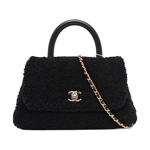 Authenticated pre-owned Coco Handle Small Sheepskin Black - Crossbody Bag at Looply