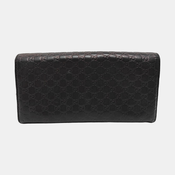 Authenticated pre-owned Microguccissima Monogram Calfskin Black Wallet - Wallet at Looply