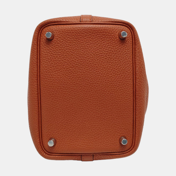 Authenticated pre-owned Picotin Lock 18 Clemence Brown - Top Handle Bag at Looply