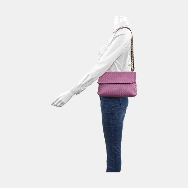Authenticated pre-owned Olimpia Small Lambskin Pink - Shoulder Bag at Looply