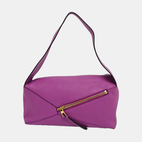 Authenticated pre-owned Puzzle Hobo Calfskin Purple - Top Handle Bag at Looply