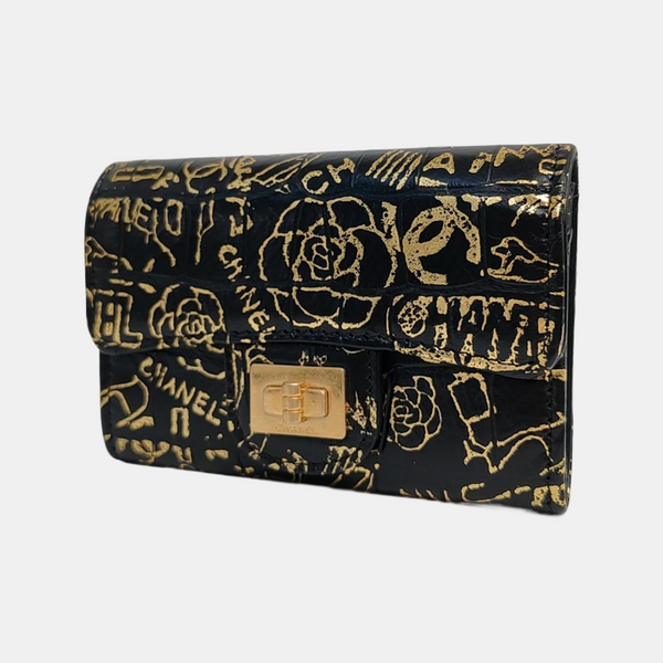 Authenticated pre-owned 2.55 Crocodile Black Card Holder - Card Holder at Looply