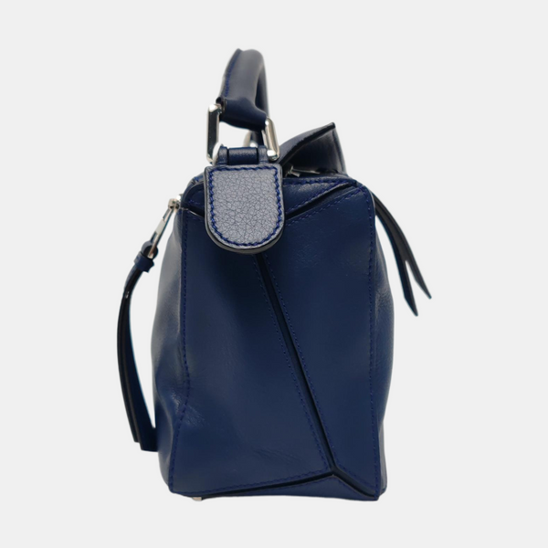 Authenticated pre-owned Puzzle Small Calfskin Blue - Shoulder Bag at Looply