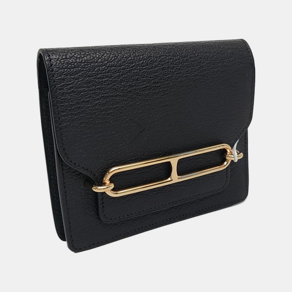 Authenticated pre-owned Roulis Slim Chèvre Mysore Black Wallet - Wallet at Looply