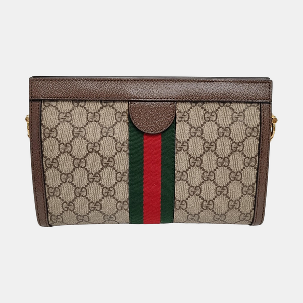 Authenticated pre-owned Ophidia Small Monogram Coated Canvas Beige - Shoulder Bag at Looply