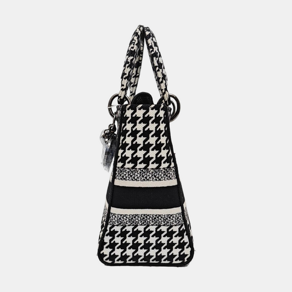 Authenticated pre-owned Lady D-Lite Medium Canvas White - Shoulder Bag at Looply