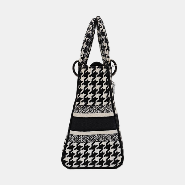Authenticated pre-owned Lady D-Lite Medium Canvas White - Shoulder Bag at Looply