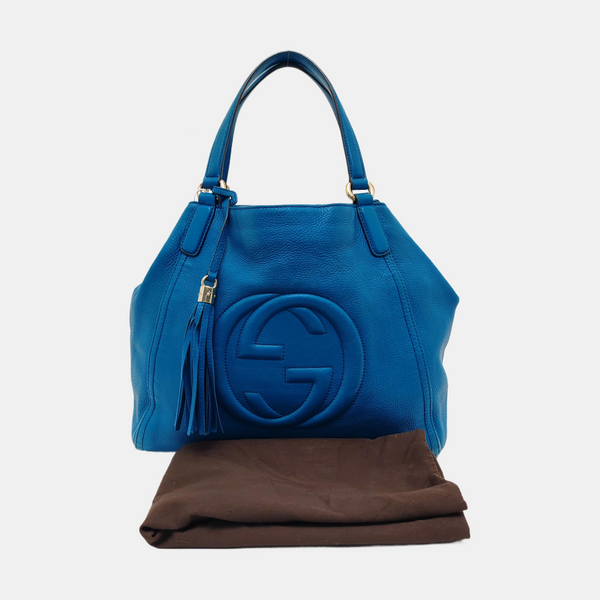 Authenticated pre-owned Soho Small Calfskin Blue - Shoulder Bag at Looply