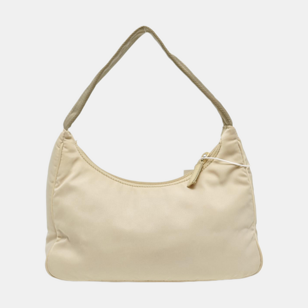 Authenticated pre-owned Re-edition2000 Mini Nylon Beige - Top Handle Bag at Looply