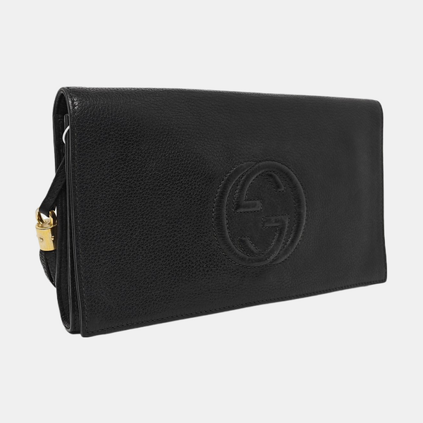 Authenticated pre-owned Soho Calfskin Black - Clutch at Looply