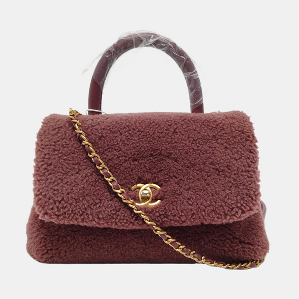 Authenticated pre-owned Coco Handle Small Velvet Red - Crossbody Bag at Looply