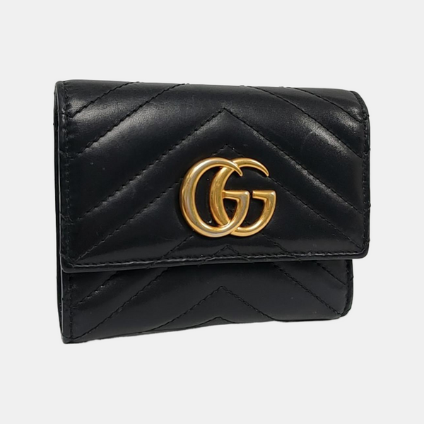 Authenticated pre-owned GG Marmont Calfskin Black Wallet - Wallet at Looply