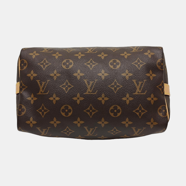 Authenticated pre-owned Speedy 25 Monogram Coated Canvas Brown - Shoulder Bag at Looply