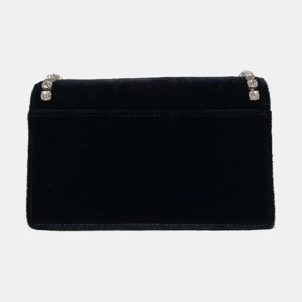 Authenticated pre-owned Dionysus Super Mini Velvet Black - Crossbody Bag at Looply