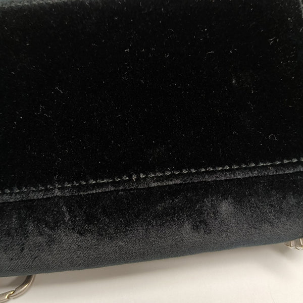 Authenticated pre-owned Dionysus Super Mini Velvet Black - Crossbody Bag at Looply