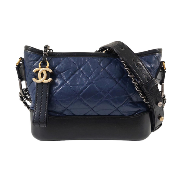 Authenticated pre-owned Gabrielle Quilted Calfskin Blue - Shoulder Bag at Looply