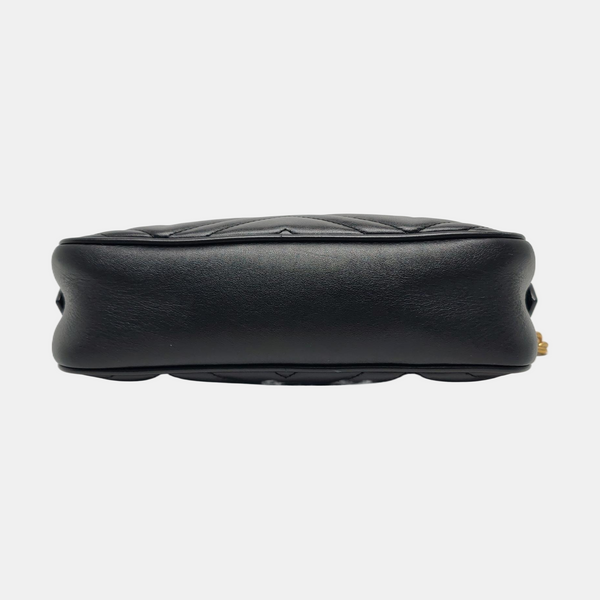 Authenticated pre-owned GG Marmont Small Calfskin Black - Shoulder Bag at Looply