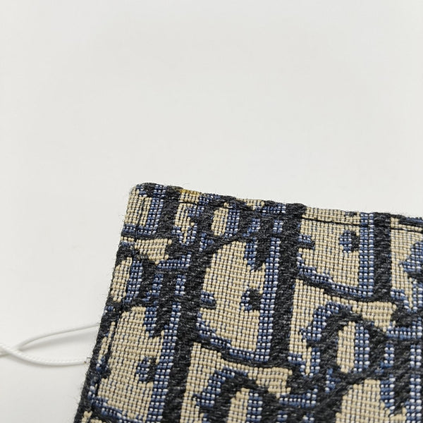Authenticated pre-owned Saddle Oblique Fabric Blue Card Holder - Card Holder at Looply