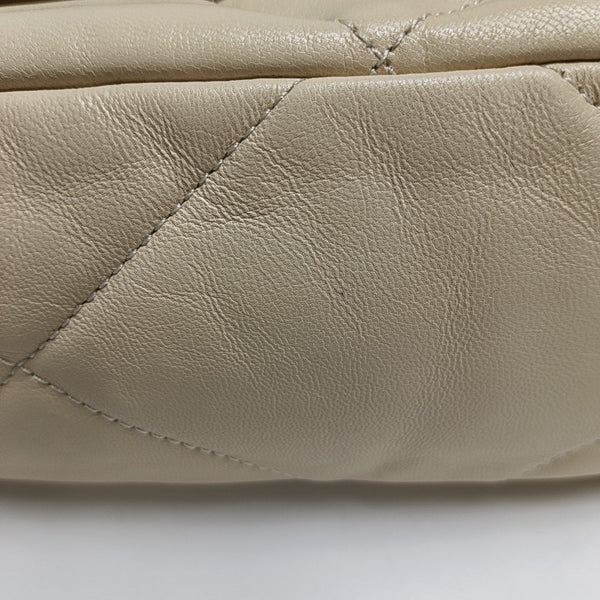 Authenticated pre-owned Chanel 19 Small Quilted Lambskin Beige - Shoulder Bag at Looply