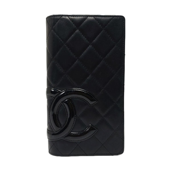 Authenticated pre-owned Cambon Quilted Calfskin Black Wallet - Wallet at Looply
