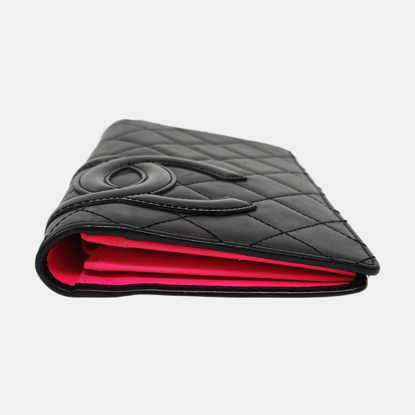 Authenticated pre-owned Cambon Quilted Calfskin Black Wallet - Wallet at Looply