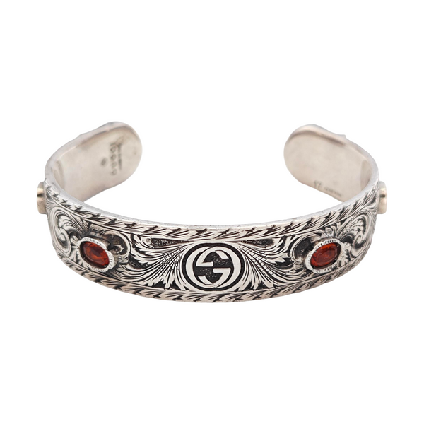 Authenticated pre-owned Marche Des Mervielles Tiger Cuff 925 Sterling Silver Bracelet - Bracelet at Looply
