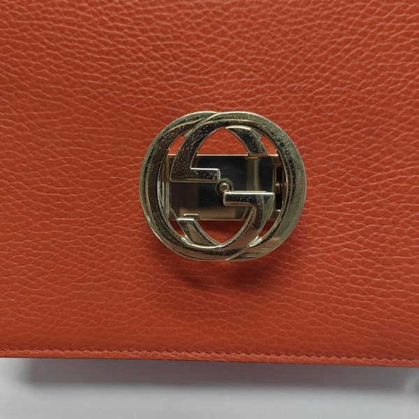 Authenticated pre-owned Interlocking G Calfskin Orange - Shoulder Bag at Looply