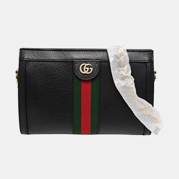 Authenticated pre-owned Ophidia Small Calfskin Black - Shoulder Bag at Looply