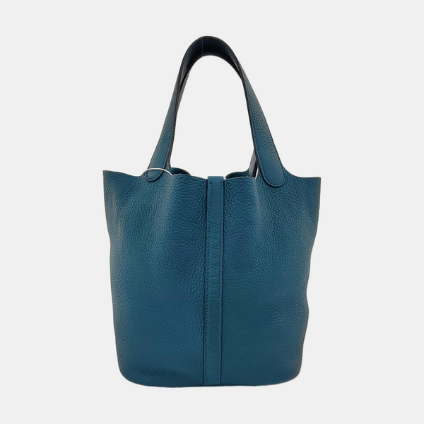 Authenticated pre-owned Picotin Lock Clemence Green - Top Handle Bag at Looply