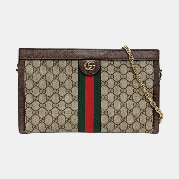Authenticated pre-owned Ophidia Small Monogram Coated Canvas Beige - Shoulder Bag at Looply