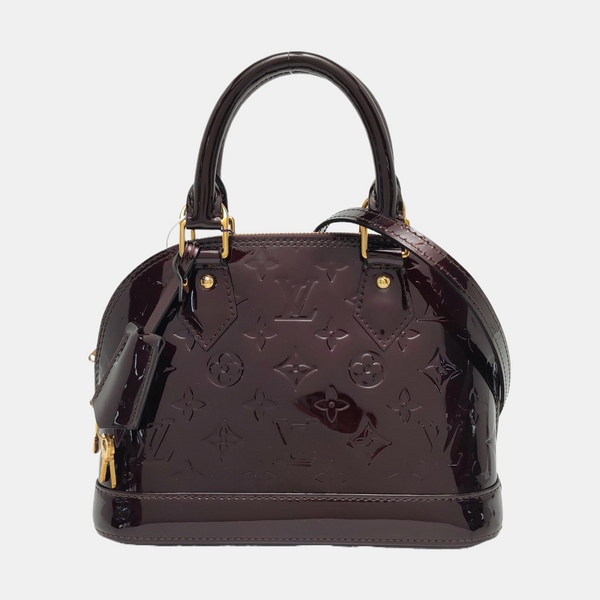 Authenticated pre-owned Alma BB Patent Leather Burgundy - Shoulder Bag at Looply