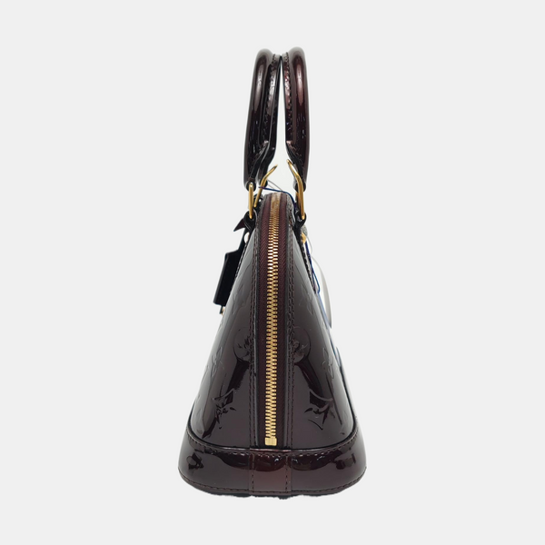 Authenticated pre-owned Alma BB Patent Leather Burgundy - Shoulder Bag at Looply