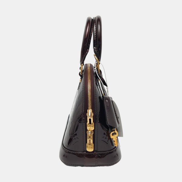 Authenticated pre-owned Alma BB Patent Leather Burgundy - Shoulder Bag at Looply