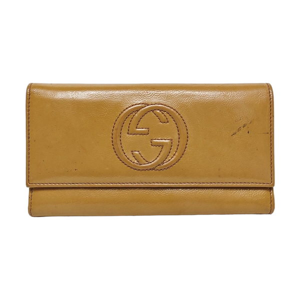 Authenticated pre-owned Soho Calfskin Beige Wallet - Wallet at Looply