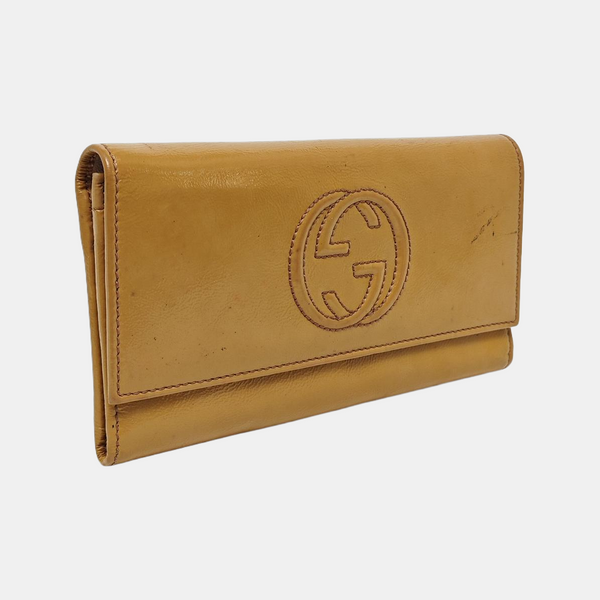 Authenticated pre-owned Soho Calfskin Beige Wallet - Wallet at Looply