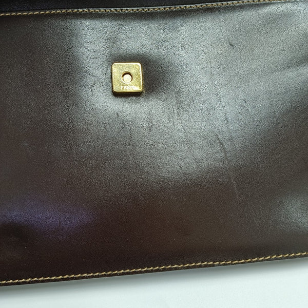 Calfskin Shoulder Bag Brown