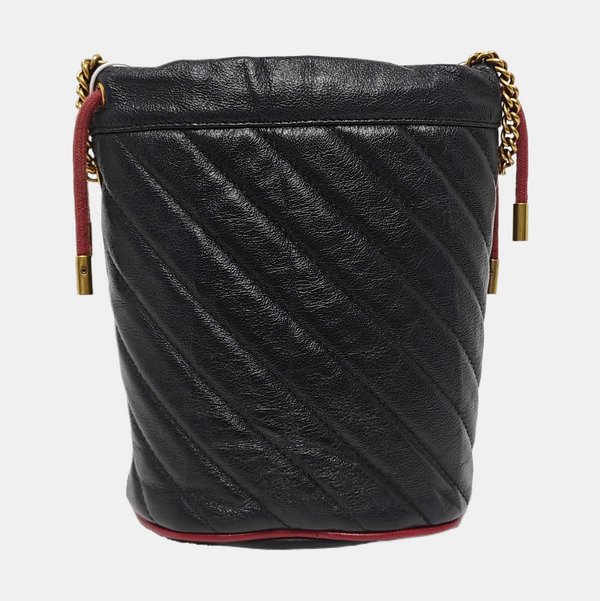 Authenticated pre-owned GG Marmont Mini Calfskin Black - Shoulder Bag at Looply