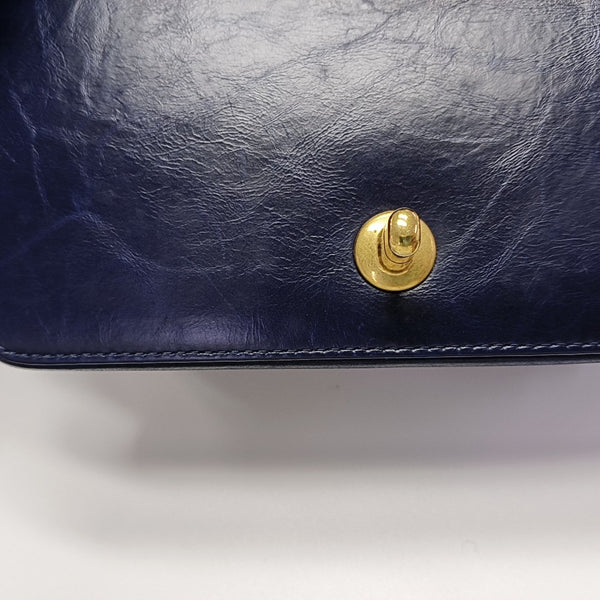 Authenticated pre-owned Classic Flap Quilted Calfskin Blue - Shoulder Bag at Looply