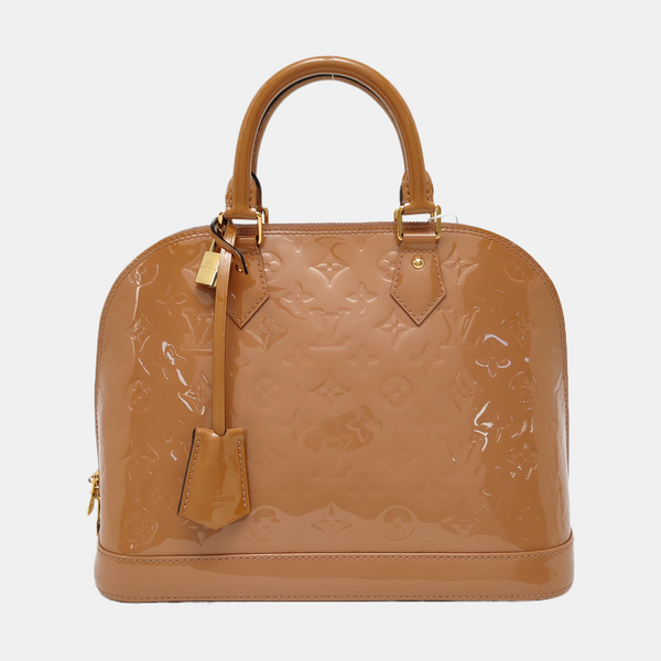 Authenticated pre-owned Alma PM Patent Leather Beige - Top Handle Bag at Looply