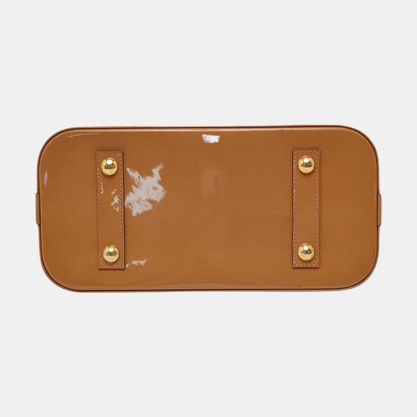 Authenticated pre-owned Alma PM Patent Leather Beige - Top Handle Bag at Looply