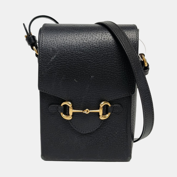 Authenticated pre-owned Horsebit 1955 Mini Calfskin Black - Handbags at Looply