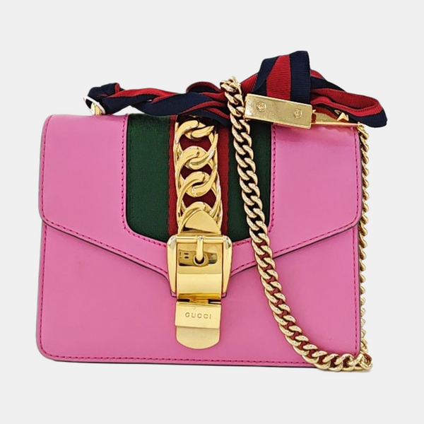 Authenticated pre-owned Sylvie Small Calfskin Pink - Crossbody Bag at Looply