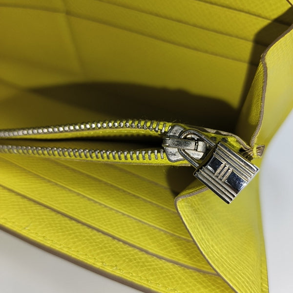 Authenticated pre-owned Kelly Epsom Yellow Wallet - Wallet at Looply