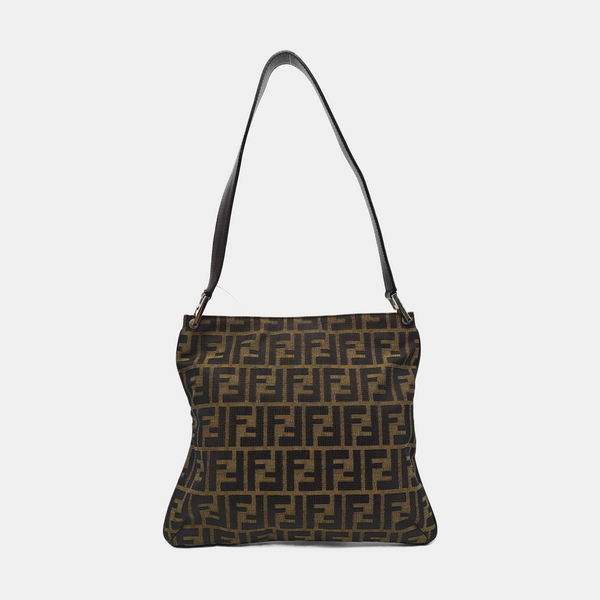 Monogram Canvas Shoulder Bag Brown