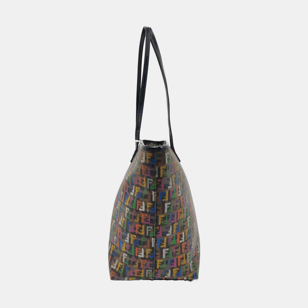 Coated Canvas Tote Bag Black